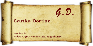 Grutka Dorisz névjegykártya
